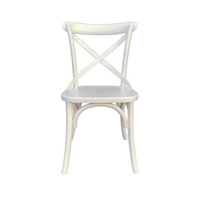 SILLA CROSS 46x42x87CM ASIENTO EN MADERA BLANCO