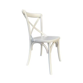 SILLA CROSS 46x42x87CM ASIENTO EN MADERA BLANCO