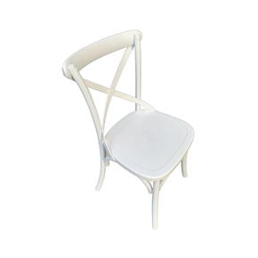 SILLA CROSS 46x42x87CM ASIENTO EN MADERA BLANCO