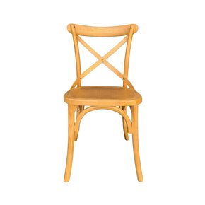 SILLA CROSS 46x42x87CM ASIENTO EN MADERA CLARO