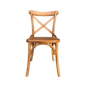 SILLA CROSS 46x42x87CM ASIENTO EN MADERA OSCURO