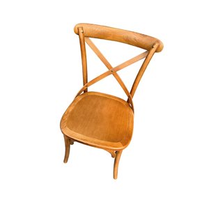 SILLA CROSS 46x42x87CM ASIENTO EN MADERA OSCURO