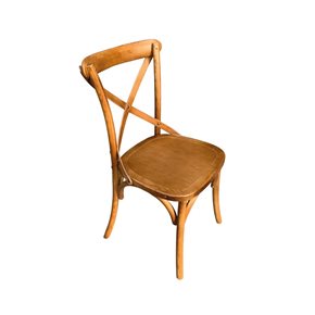 SILLA CROSS 46x42x87CM ASIENTO EN MADERA OSCURO