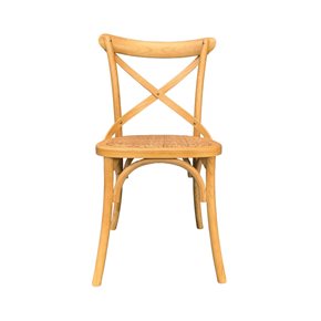SILLA CROSS 46x42x87CM MADERA/RATTAN CLARO