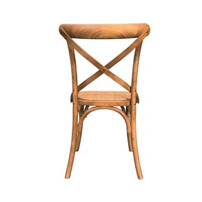 SILLA CROSS 46x42x87CM MADERA/RATTAN OSCURO