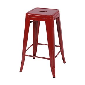 BANCO ALTO TOLIX METAL ROJO
