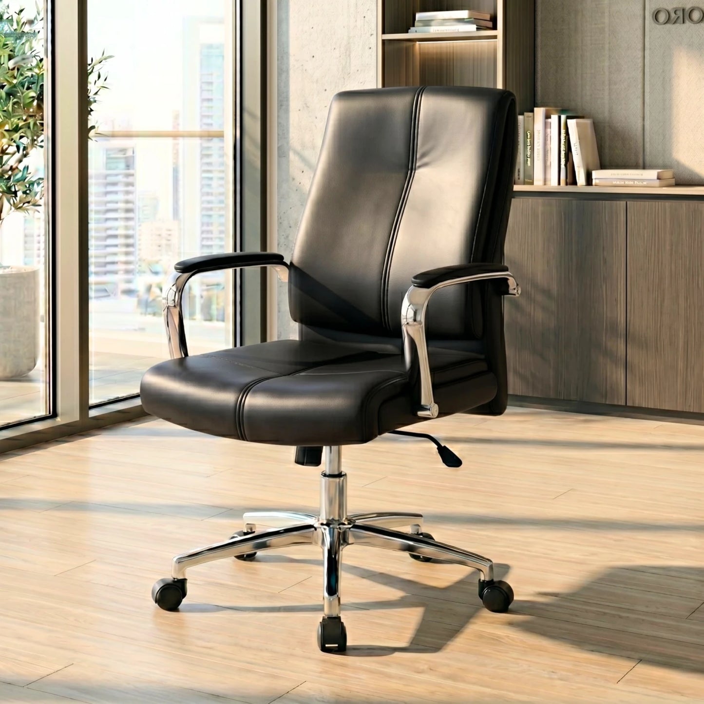 Silla de oficina Cromada Mariposa - Nash - Negra