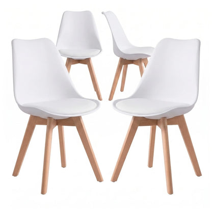 Silla Eames acolchonada pack de 4 unidades buena calidad - Blanca