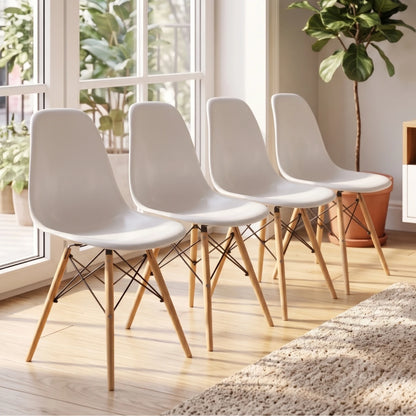 Silla Eames Pack 4 Unidades Calidad Premium - Blanco