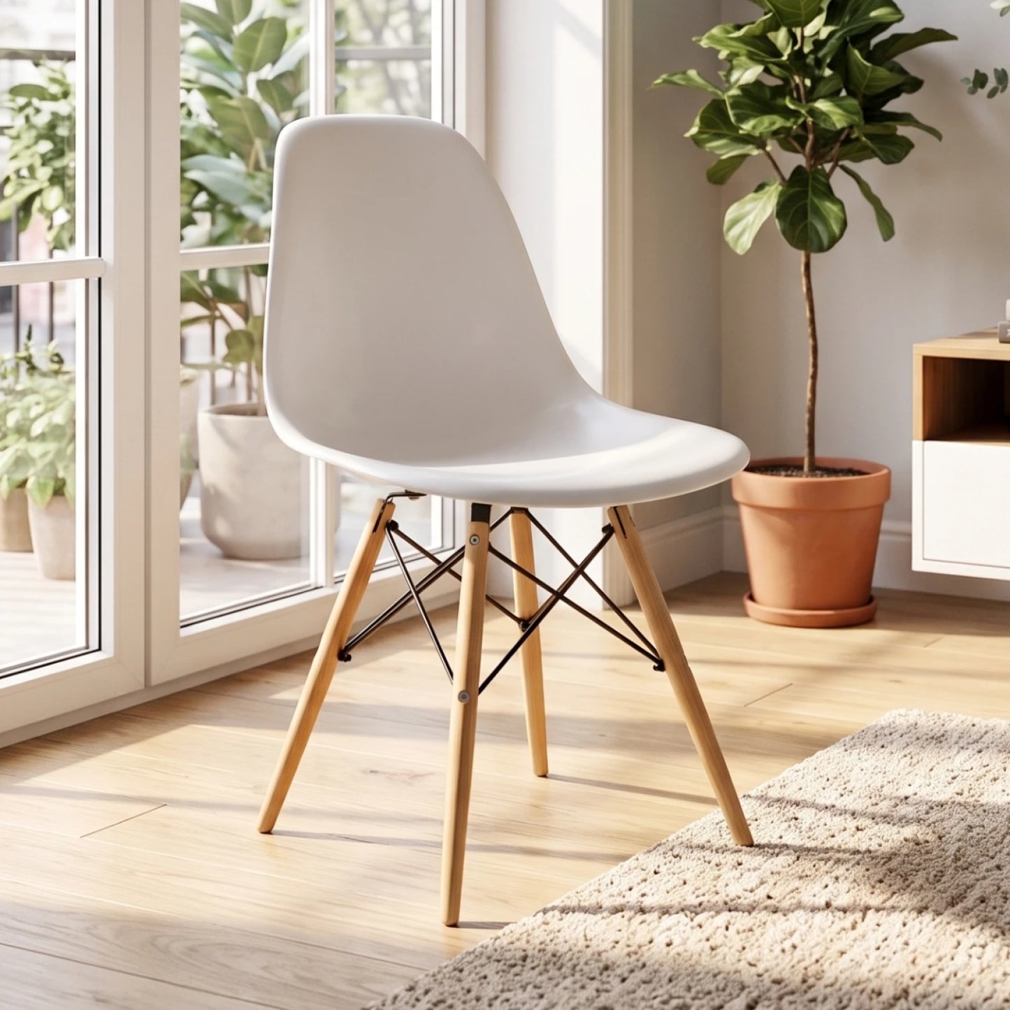 Silla Eames Pack 4 Unidades Calidad Premium - Blanco