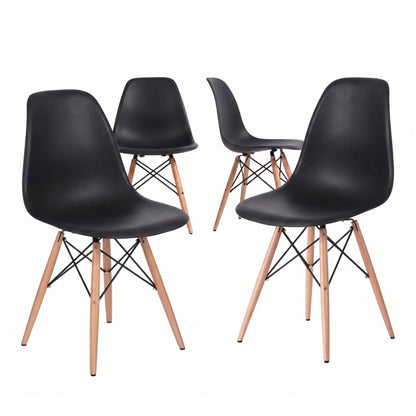 Silla Eames Pack 4 Unidades Calidad Premium - Negro