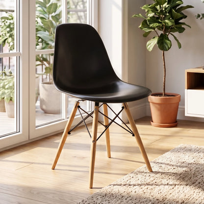 Silla Eames Pack 4 Unidades Calidad Premium - Negro